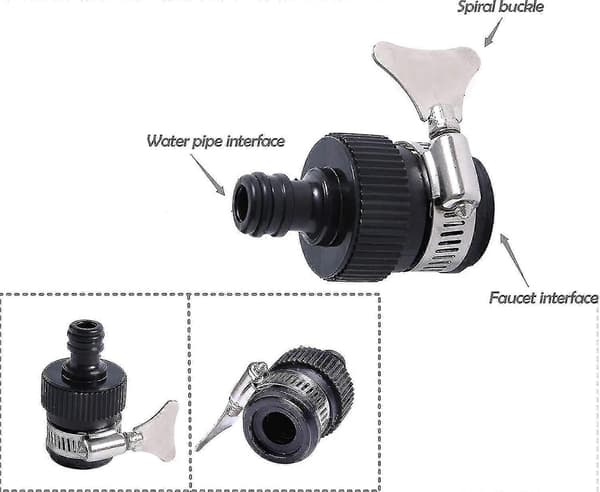 2 kpl 16 mm yleisliitin adapteri sekoitin keittiö puutarhaletkun liitin puristin Ha
