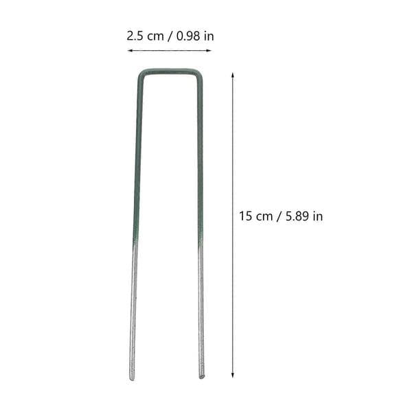 10 stk. hageplugger kraftige teltplugger metalljordplugger U-formede metallplugger