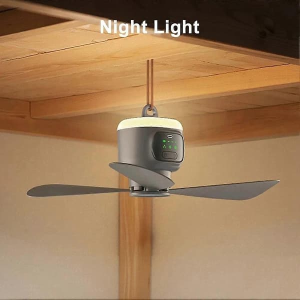 12000mAh Camping Loftvifte Bærbar Udendørs Telt Luftcirkulator Køleventilator med Høj Kapacitet