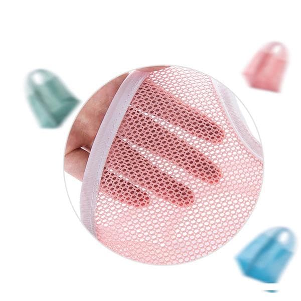 Vaskepose, sammenleggbar nylon vaskepose, skittentøyskurv, bærbar vaskepose, handlepose (rosa) Nordic Pink