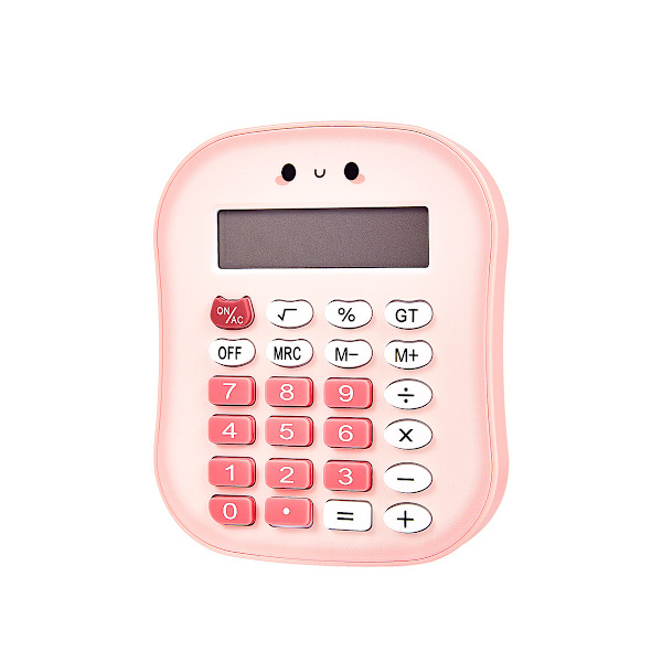 Standard lommeregner 12 cifre, skrivebordslommeregner med stort LCD-display til kontor, skole, hjem og erhvervsbrug Automatisk dvale. pink