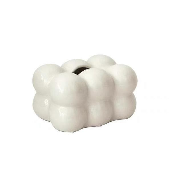Servettlåda Hög Kapacitet Dammtät Marshmallow Form Servettfodral white