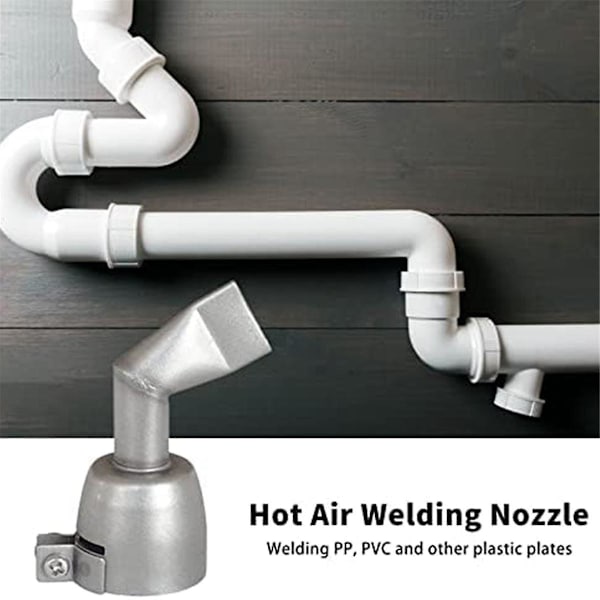 Set 20 mm flatt svetsmunstycke spets vid munrör svetsmunstycke utbyte PVC Pla Silver