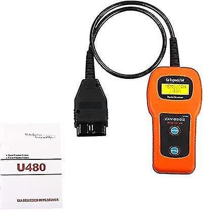 U480 Obd2 Obdii Eobd Can-bus Autoscanner Motorfejlkode Læser Diagnostisk Værktøj, Orange Og Sort
