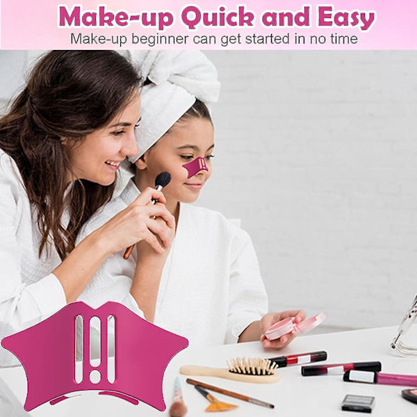 3 st Silikon Eyeliner schabloner, Nose Shadow Stencil, Eye Makeup Tool, Eyeliner Guide Mall, Quick Makeup Tool för nybörjare 3Pcs Red