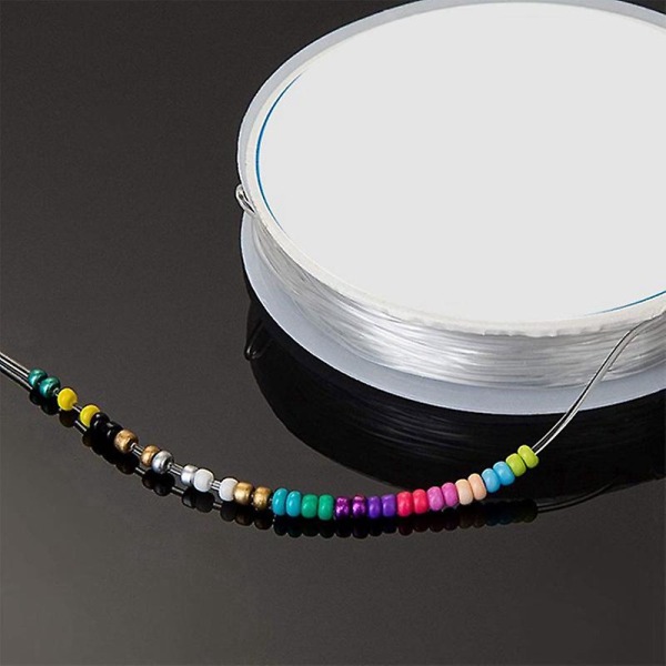 24000 stykker flerfargede 2 mm glassfrøperler med hummerlås, åpen hoppring og elastiske rop