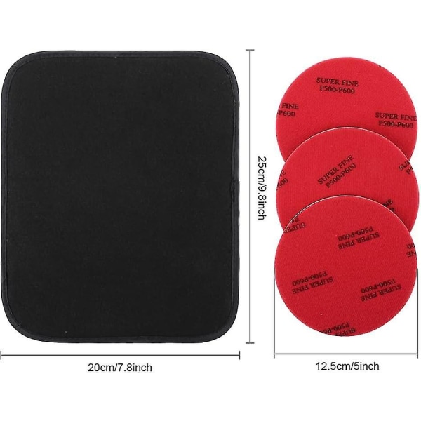 Auniq 9 st Bowling Ball Sanding Pad Set 500, 1000, 2000 Grit Med Microfiber Bowling Handduk_SSDLV