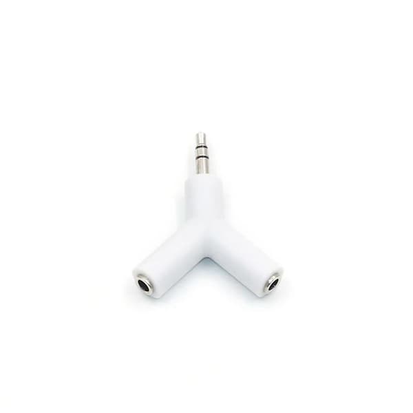 2 farvet 3,5 mm stereo lyd Y-type 2 hun til 1 han kabeladapter til Black