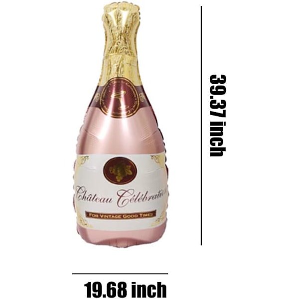 Champagne Glas Ballon Mylar Folieballoner Fødselsdag Forlovelse Bachelorette Party Brudebruser Bryllup Fest Jubilæums Dekorationer 4 stk