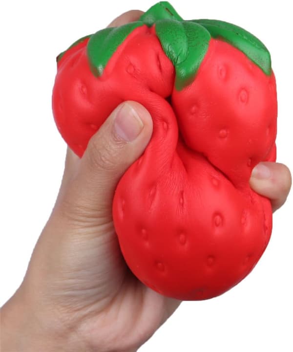 7 cm sakte stigende Kawaii Squishies Jordbærklemmeleker for jenter gutter