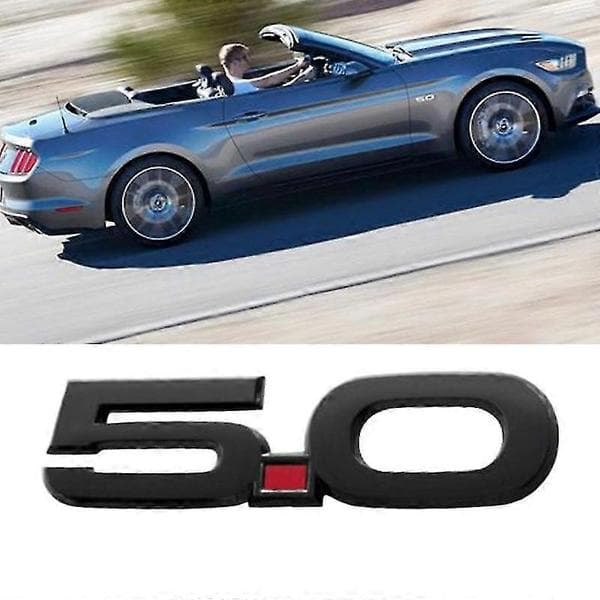 1 par til 2015-2020 Gt 5.0 sorte 5,5 tommer sideemblemer