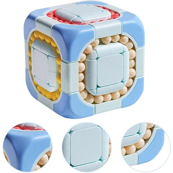 Pyörivä Magic Bean Cube, Pyörivät tölkit Puzzle Bean Cube toy, paranna tarkennusta ja kehitä kuutiopapuja lapsille