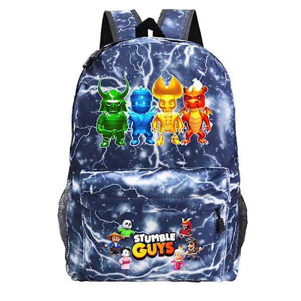 Stumble Guys Ryggsäck Barn Pojkar Flickor Student Skolväska Bokväska Barn Laptop Väska Ryggsäck B