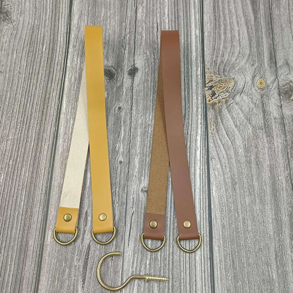 Læder Gardinstang Holder Holdbacks Til Kontor Stue Cafe Altan 2 Stk Dark brown