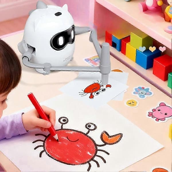 Uppgraderad ritrobot Interaktiv pedagogisk ritrobot för barn Pussel Intelligent leksak Tidig utbildningsleksaksrobot B
