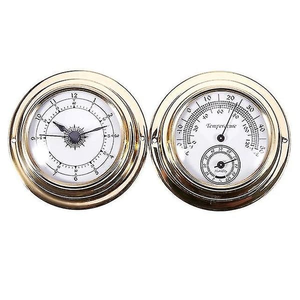 Ny Termometer Hygrometer Barometer Klockor 2 Hela Set Väderstation Mätare