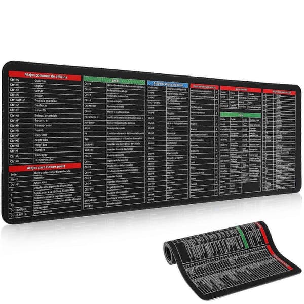 Spansk Excel Jukselapp Musematte 300X800X3mm Multifunksjonell Skrivebords Gamingmatte 79.00X30.00X0.30CM