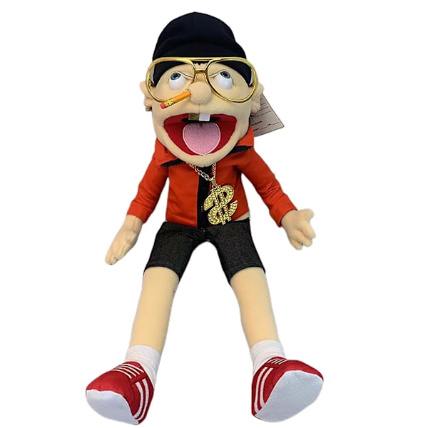 Jeffy Soft Plysh Toy Hand Puppet Jeffy Puppet Plysh Toy Game Series Hand Puppets Plysh Hat Game Toy, tegneseriedukke Plysjdukke Morsom og søt forelder C Rock singer