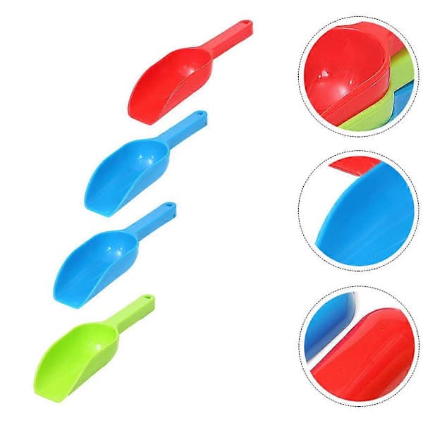 4 stk Barnespader Leker Plastspader Leker Flate Hoder Sandspader Leker for Barn