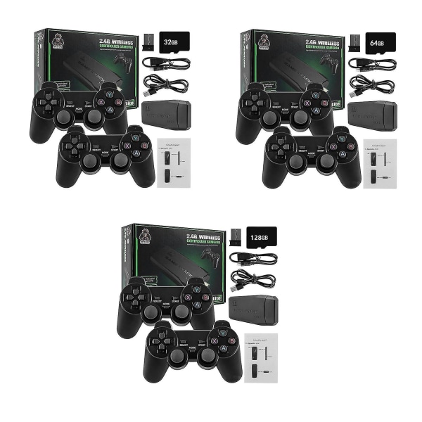 20000+ 4k Hdmi-TV Video Game Stick Retro -pelikonsoli W/2 langattomalla ohjaimella 4k Game Stick, 100% uusi tao 128g