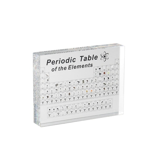 Det periodiske system med rigtige grundstoffer indeni, det periodiske system med ægte grundstoffer, Tabla Periodica Con-elementet Transparent