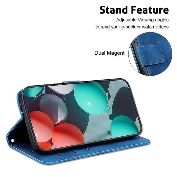 7-formet etui til Motorola Moto G9 Plus Blue