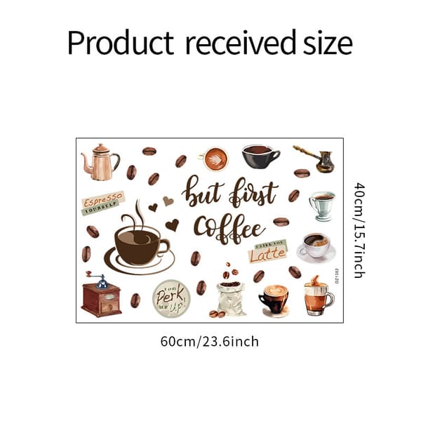 Kaffeväggdekaler Kök Väggdekal Citat Och Bokstäver Kaffe