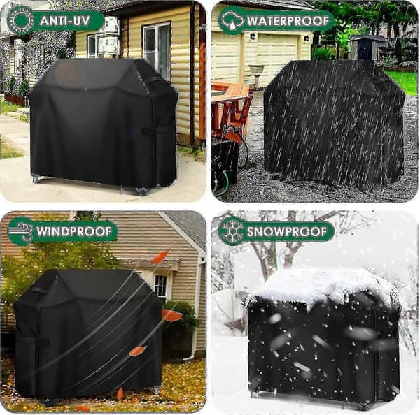 Vattentätt grillöverdrag i 3 storlekar -bb Black 147*61*122cm