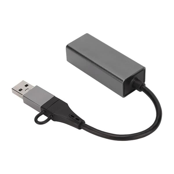 Support til USB til Ethernet RJ45 Adapter 10 100 1000 Mbps Stabil Chip Sølvgrå USB C til RJ45 Adapter