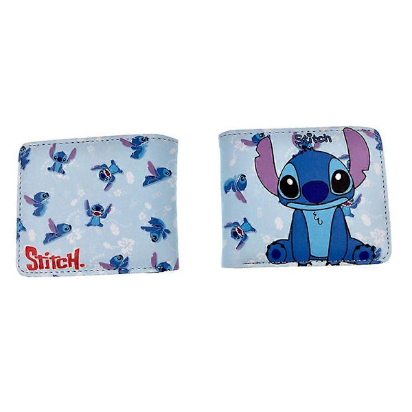 Lilo og Stitch PU-lær lommebok for barn, gutter og jenter, kort lommebok med myntlomme, gave C