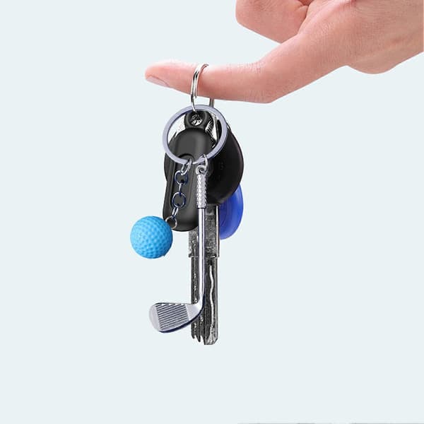 Nyckelring med sporttema för golfare och idrottare White