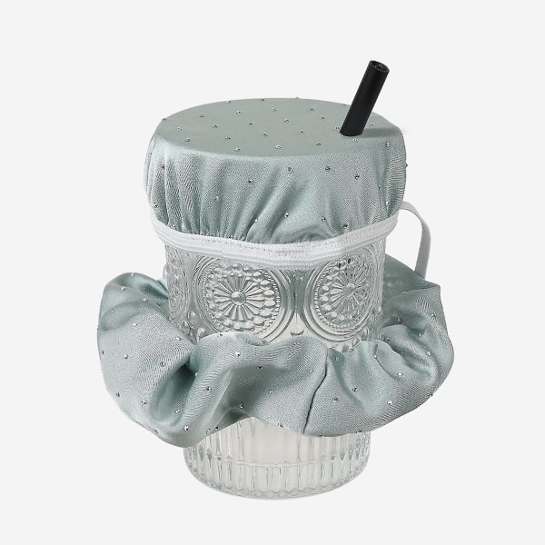 Gjenbrukbart tøykopplokk Sleeve Creative Stretchable Drink Protector Scrunchie Mint