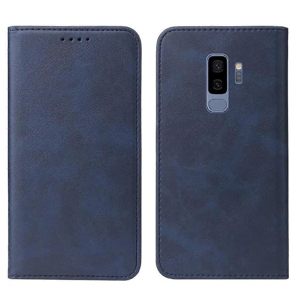 Magnetiskt Läderfodral för Samsung Galaxy S9 Plus Blue