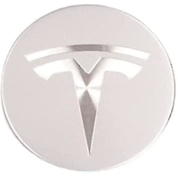 Tesla Model3/x/s/y Navdeksel Skruedeksel Navdekorasjon Deksel Modifikasjonstilbehør Sølv