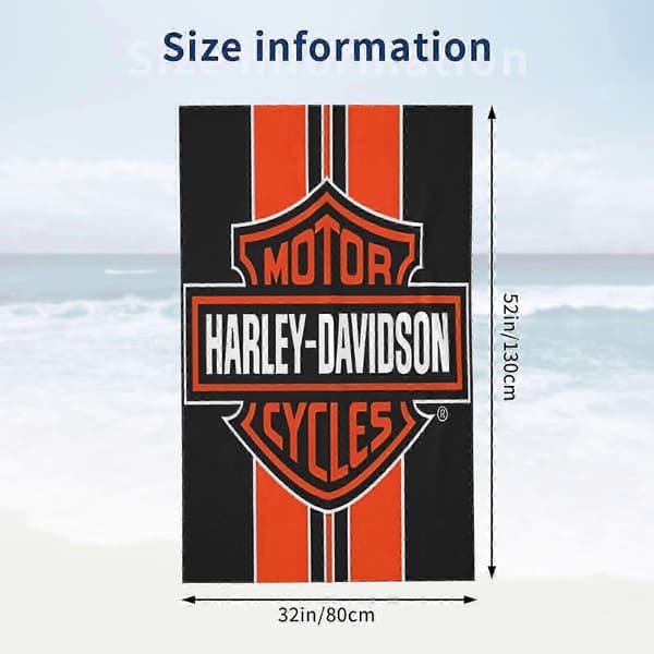 Harley Davidson-3 badehåndklæde unisex håndklæder modehåndklæde superfiber badehåndklæder-dw672