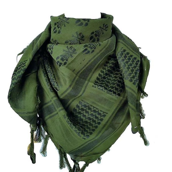 Palestina halsduk Arafat Hatta bred med tofsar Shemagh Keffiyeh Arab unisex halsdukar MED Goft väska green