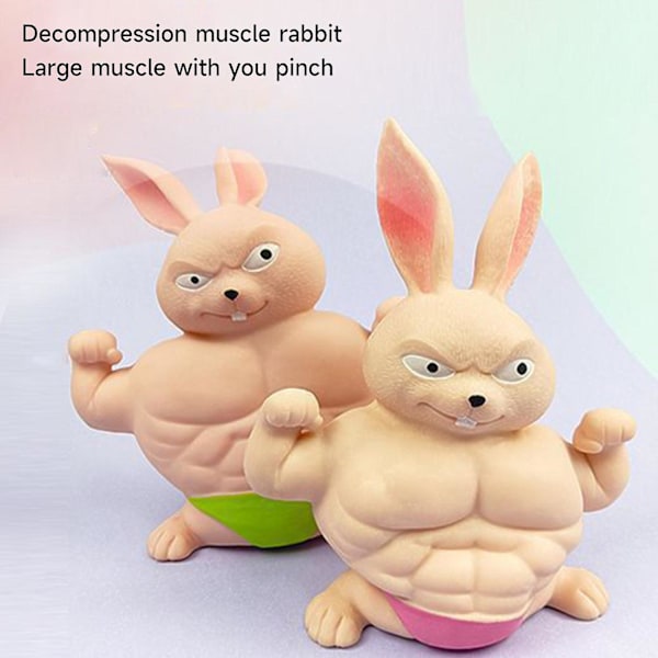 Kanin Legetøjsfigur Til Børn Voksne, Dekomprimer Stretch Stress Kanin Klemme Legetøj Stress Relief Sjovt Dyr Legetøj, Gave Til Fødselsdag Pink
