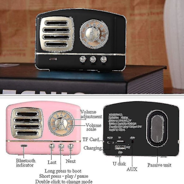 Retro Radio Bluetooth kaiutin, Vintage Radio - Greadio Fm Radio lahja