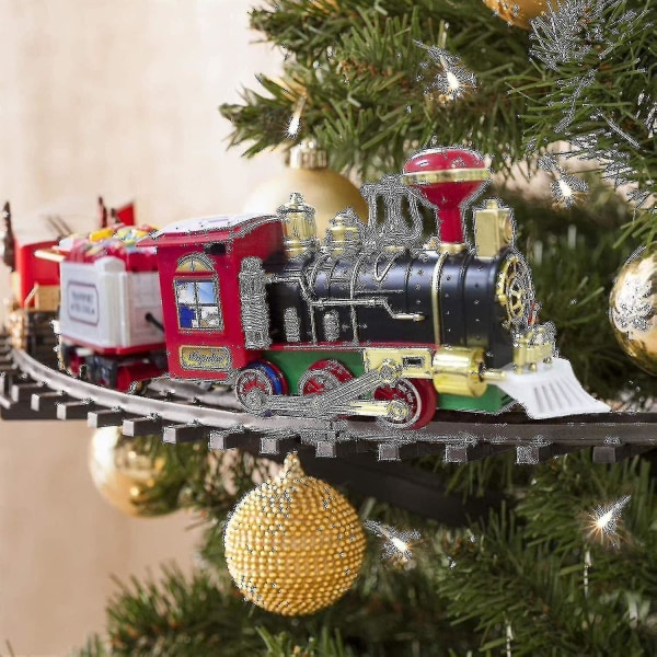 Zk-jultåg i mitten av julgranen 258051 Batteridrivet tåg, 33 ljus, julmelodi, juldekorationer The Train Will