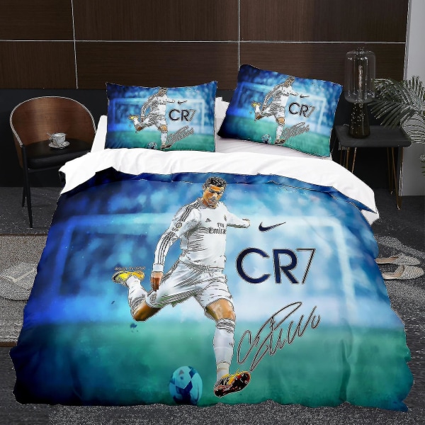 Player K3# 3d kolmiosainen set koko jalkapallosarja C Ronaldo cover kodintekstiili 220cm