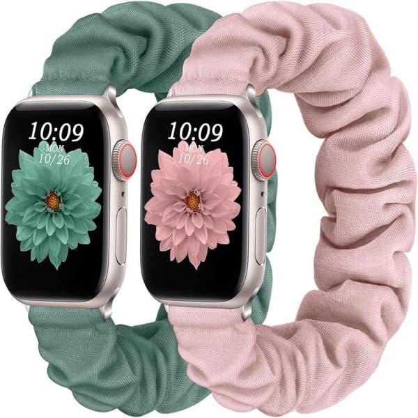 Rosa/Grön - 2-pack klockarmband för Apple Watch 38 mm 40 mm