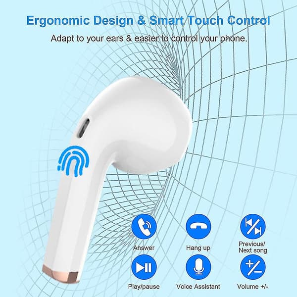 Coola änglavingar Inear Bluetooth-headset True Wireless Sports Gaming Headset White
