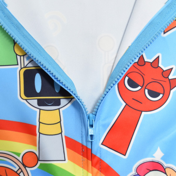 Sprunki Incredibox Rhythm Box Mellanstor till Stor Barnkläder Zip Hoodie Jacka style2 110