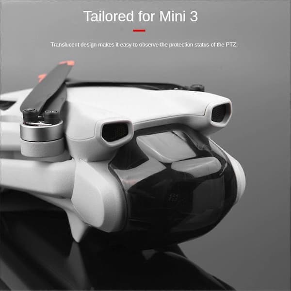 For DJI Mini 3 Pro Linsedeksel Gimbal Beskyttelseshette Synssensor Alt-i-ett-deksel for Mini 3 Solblender Transparent black