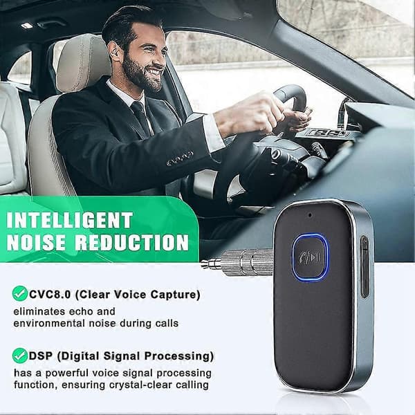 Universal Bluetooth Aux-adapter, velegnet til bilstøjreduktion Bluetooth 5.0 musikmodtager, Sui