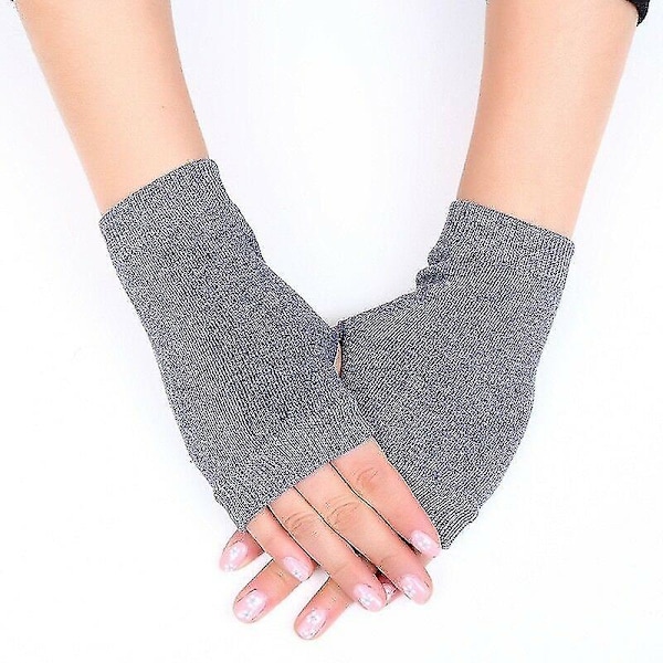Par Vinterhandskar Dam Fingervantar Utan Fingrar Dam Cashmere Varma Vinterhandskar Handledsvärmare Vantar Blue free size