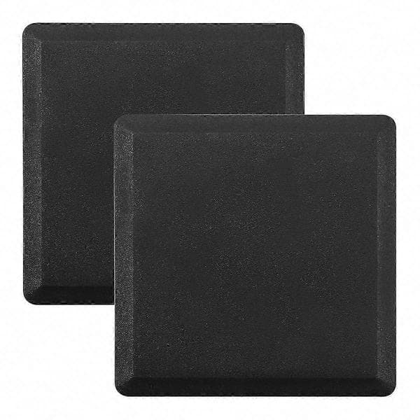 2-delt firkantet plastikprop til 80 mm x 80 mm rør ender Svart
