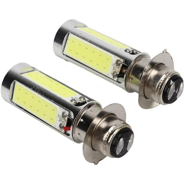 2x 6000K White H6M COB LED Motorcycle/ATV Headlight Fog Light Bulb PX15d P15D251