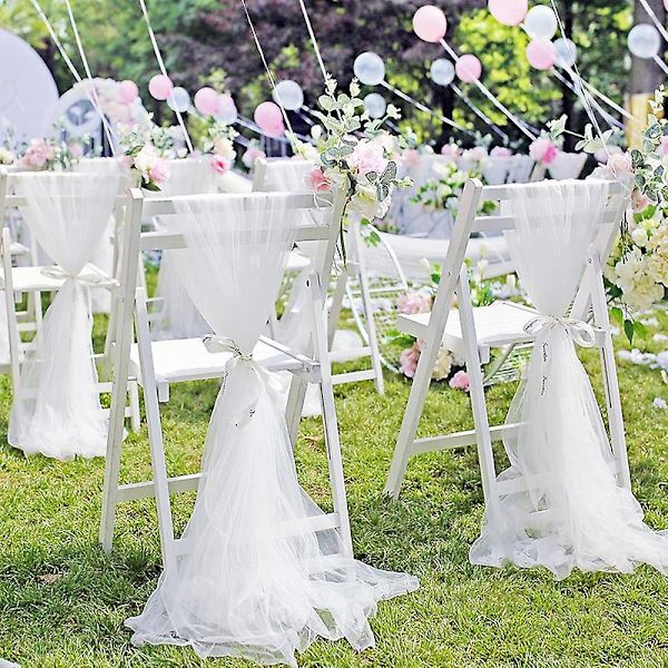 Crystal Organza Tyll Roll Skirt tyg för bröllopsdekoration Födelsedagsfest Bakgrund 5m