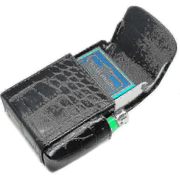 PU læder cigaretetui med lighterholderpose f54 26-27s